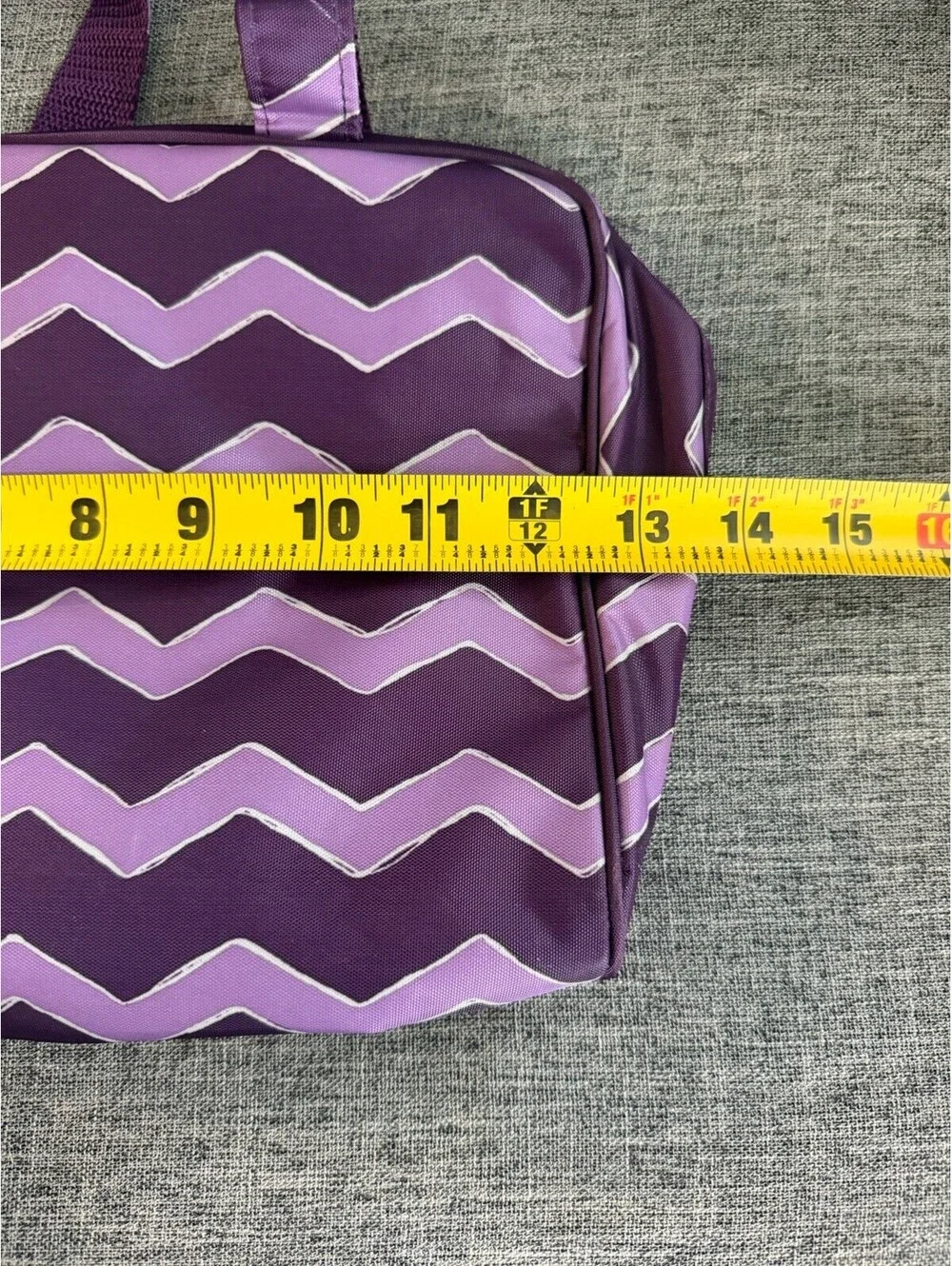 Thirty One Large Cosmetic Bag In Plum Crazy By Plastic Lined Zip Close